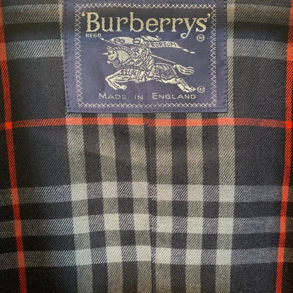 Vintage Burberry Navy Trench Coat - Picture 5 of 9